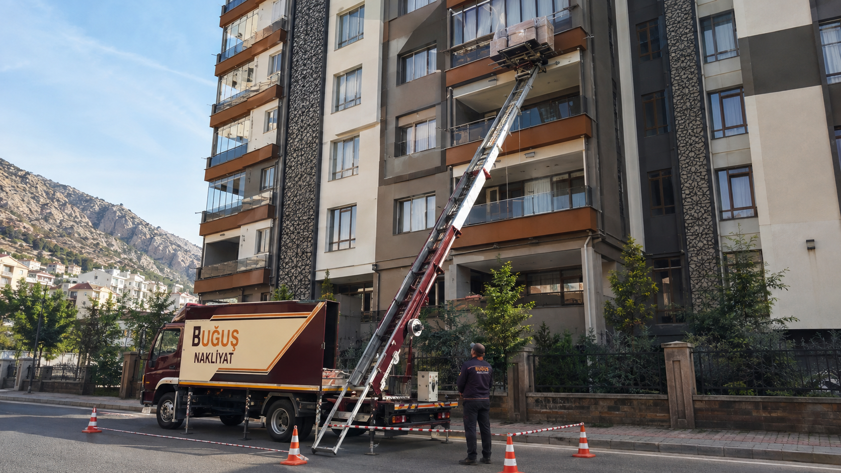Asansörlü Nakliyat hizmetini anlatan profesyonel Amasya nakliyat görseli
